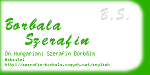borbala szerafin business card