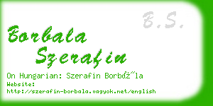 borbala szerafin business card